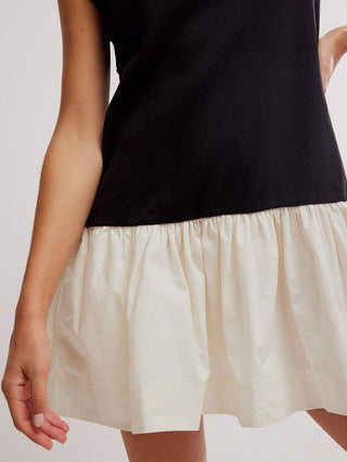 Free People Enya Mini Dress - Black Combo