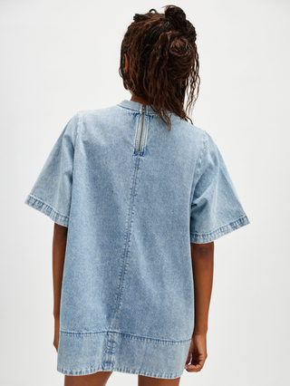 Free People Harlow Mini Dress - Ocean Blue