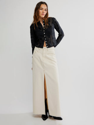 Free People Jae Knit Long Sleeve Top - Black