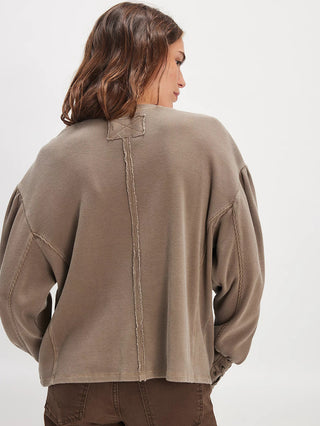 Free People Lapis Cuff Top - Fossil Dune