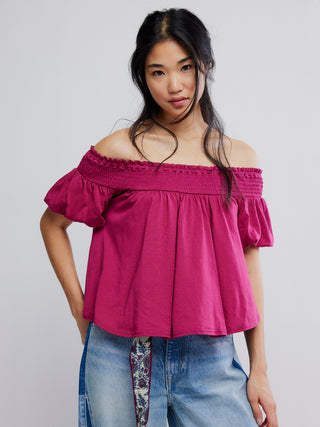 Free People Mabel Knit Top - Sangria