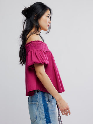 Free People Mabel Knit Top - Sangria