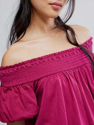 Free People Mabel Knit Top - Sangria