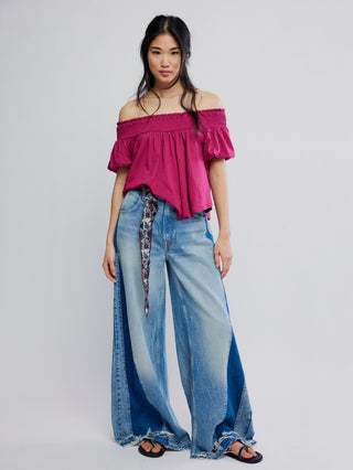 Free People Mabel Knit Top - Sangria