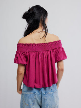 Free People Mabel Knit Top - Sangria