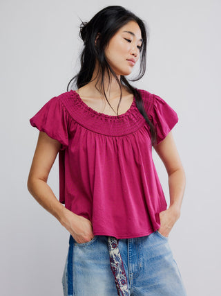 Free People Mabel Knit Top - Sangria
