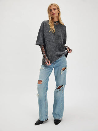 Free People Margot Sweater Tee - Charcoal Heather