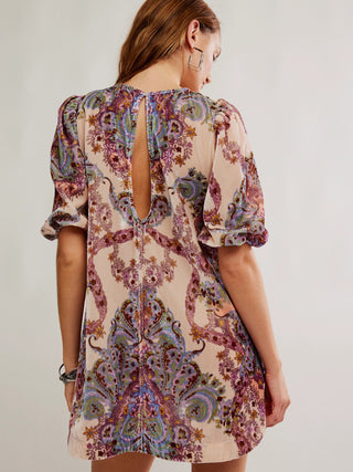Free People Maye Velvet Tunic - Tea Multi