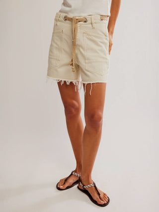 Free People Moxie Denim Short - White