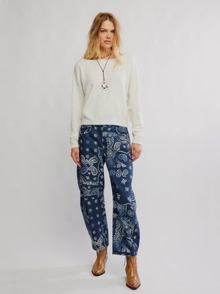 Free People See Me Pullover - White Combo