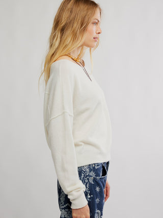 Free People See Me Pullover - White Combo