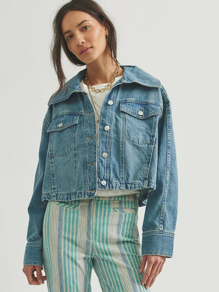Free People Side to Side Jacket - River Wash