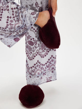 Free People Snowball Slipper - Cabernet Fur