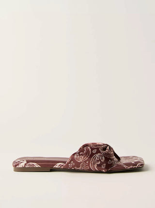 Free People Tia Ruched Printed Sandal - Horses Bandana