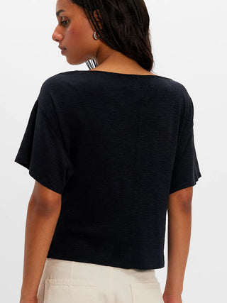 Free People Waterfall Cowl Top - Black