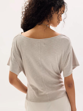Free People Waterfall Cowl Top - Chateau Grey