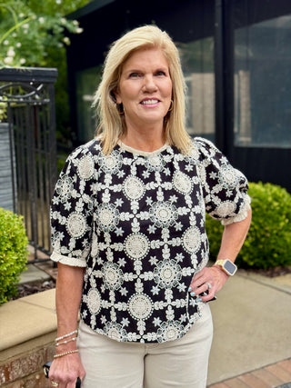 Fringe Fancy Summer Top - Black