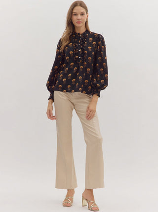 Frolic Floral Top - Black