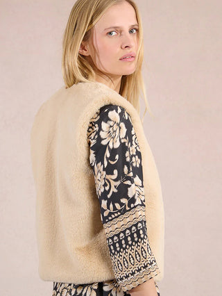 Molly Bracken Lodge Fur Vest - Beige