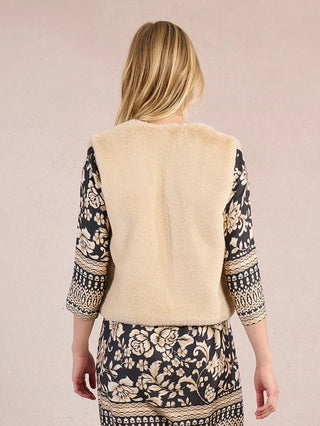 Molly Bracken Lodge Fur Vest - Beige