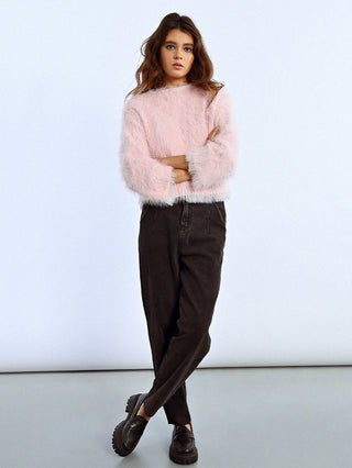 Fuzzy Sweater - Light Pink