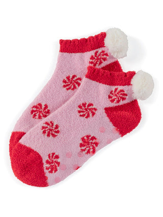 Fuzzy Wuzzy Holiday Socks - Peppermint