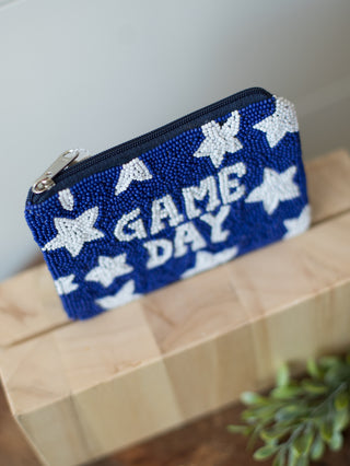 Game Day Coin Bag - Blue and White
