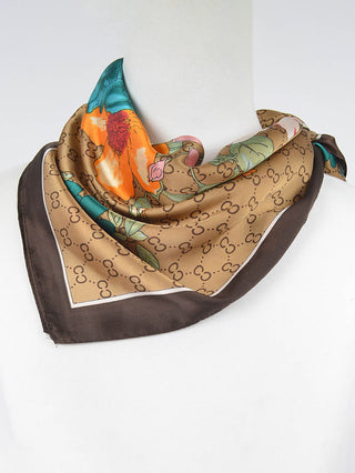Garden Party Bandana Scarf - Brown