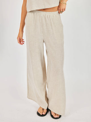 Garden Sun Striped Pant - Taupe