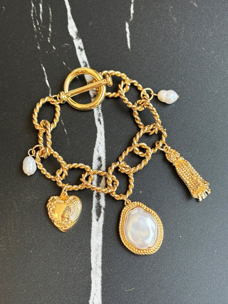 Gemma Charm Bracelet - Gold