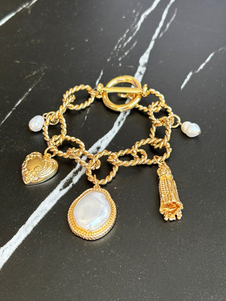 Gemma Charm Bracelet - Gold