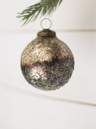 Glass Ball Ornament Two Toned