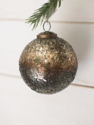 Glass Ball Ornament Two Toned