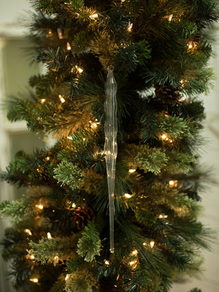Clear Glass Icicle Ornament Extra Large