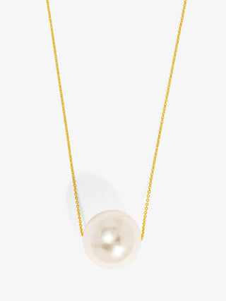 Golden Pearl Drop Necklace - Gold