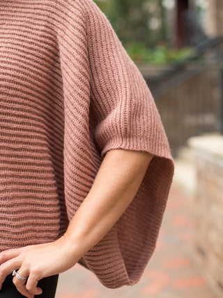 Hadley Ribbed Poncho Sweater