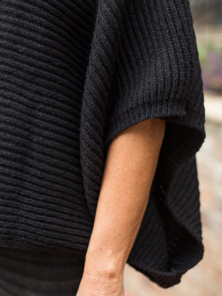 Hadley Ribbed Poncho Sweater