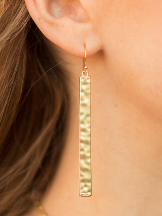 Palace Column Earrings - Gold