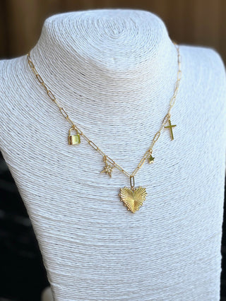 Haney Delicate Charm Necklace - Gold