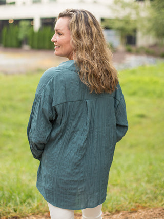 Harbor Haven Blouse - Teal