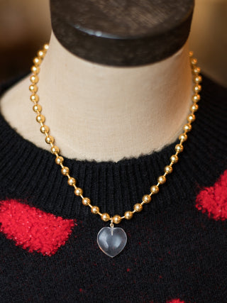 Heart of Glass Necklace - Gold