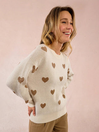 Heart Sweater - Off White