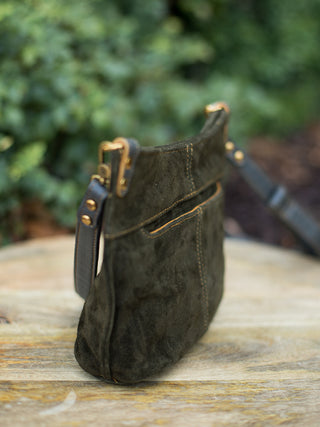 HOBO Pier Small Crossbody Bag - Herb Suede