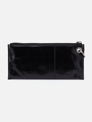 HOBO Vida Wristlet - Black Polished Leather