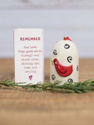 Holiday Bell Ornament - Remember Cardinal