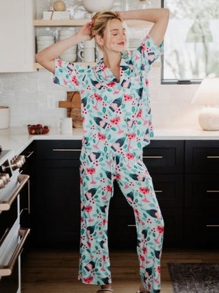 Holiday Champagne and Holly Pajama Set