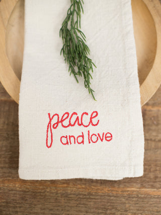 Holiday Embroidered Cloth Napkins Set of 4 - Natural