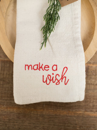 Holiday Embroidered Cloth Napkins Set of 4 - Natural