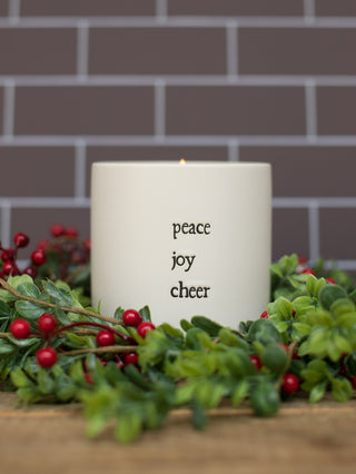 a christmas plant pot that reads peace joy and love perfect for holiday home decor and as hostess gifts
