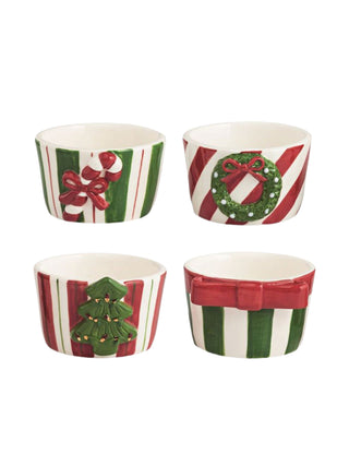 holiday decorative tidbit dip bowls